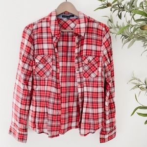 Red Plaid Shirt - Haute Monde